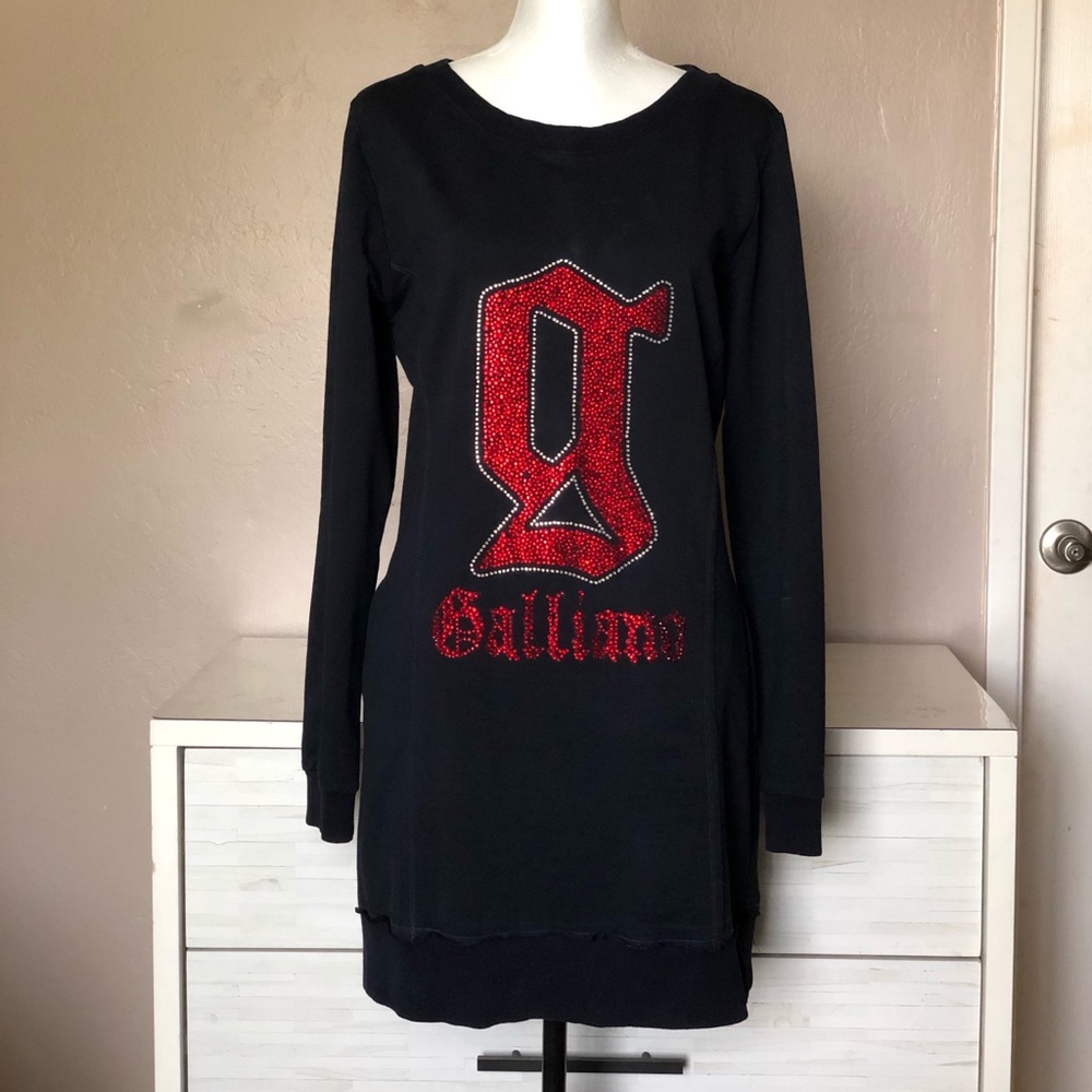 John Galliano Black Mini Dress Elegant and Chic